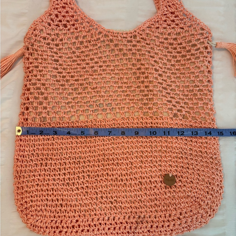 Kbas handmade boho bag with Natural Fibers 100% Rafia Sintetica- NWT - Picture 9 of 11